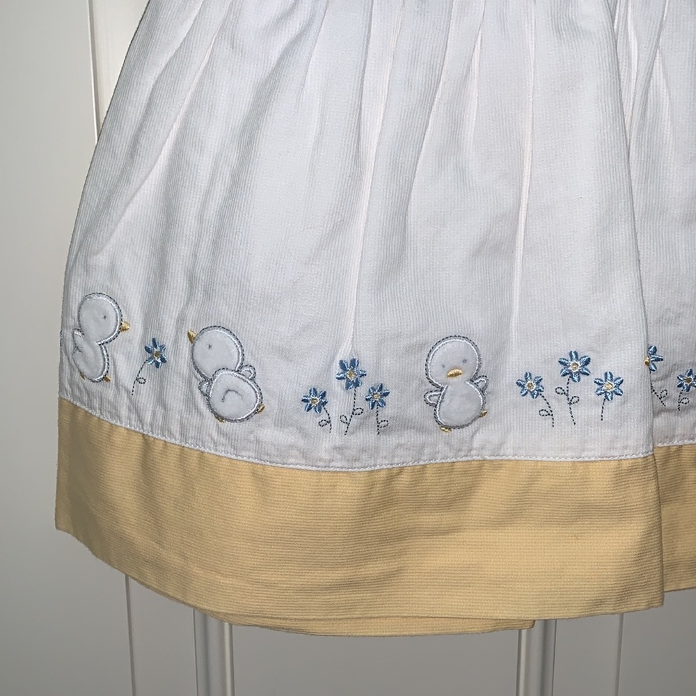 Carter’s, 6-9m, Darling Little Ducky 🐤 Dress, White/Yellow, Appliqué/Embroidery - Picture 3 of 10